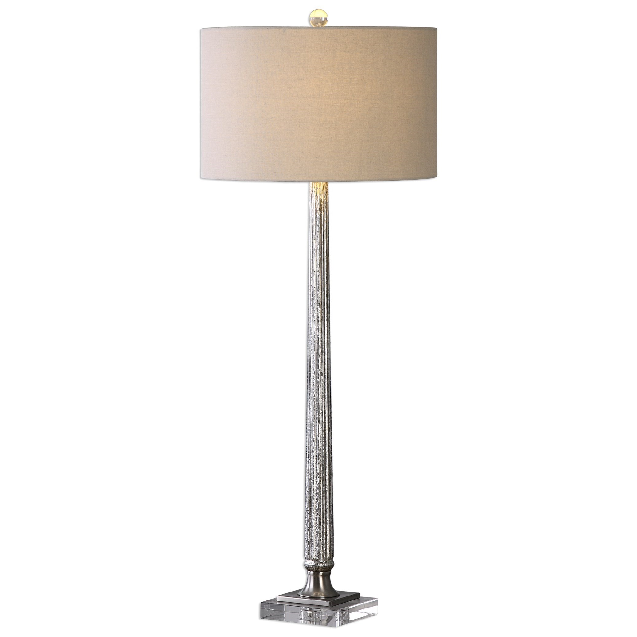 Uttermost Floor Lamps 29225 Fiona Ribbed Mercury Glass Lamp | Dunk